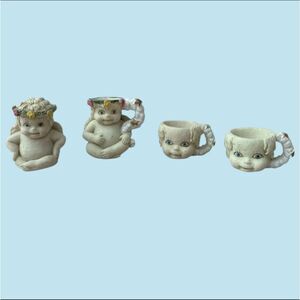 VTG Cherub Angel Face Mini Mug Planter Resin Figurine 2-3” Replacement Piece